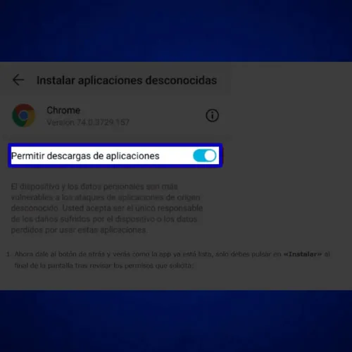 Permitir descargas de terceros