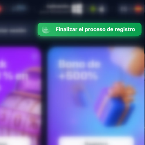 Botón de registro de 1Win